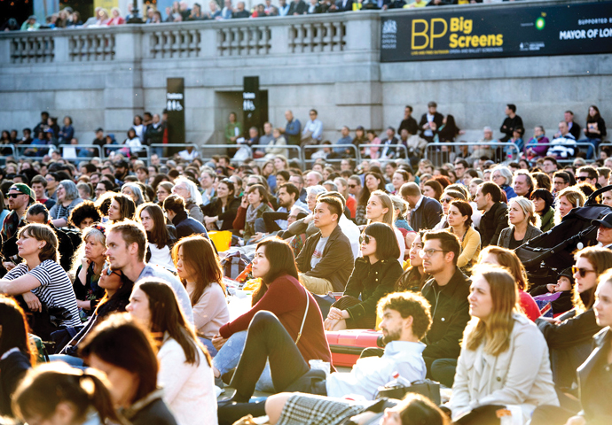 ROH embraces season of summer madness in Trafalgar Square Royal Opera House BP Big Screens, Trafalgar Square_ROH_Photograph by Sim Canetty-Clarke