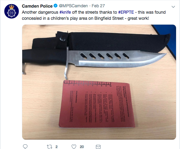 Police urged to stop posting ‘scary-looking’ weapon images on social media Screen Shot 2019-06-05 at 13.38.29