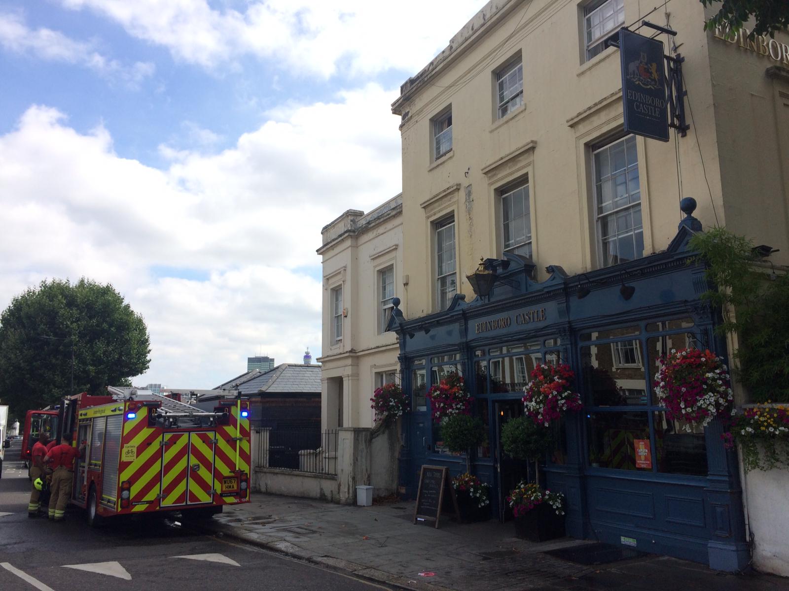 Firefighters halt kitchen fire at Edinboro Castle pub edinboro castle fire WhatsApp Image 2019-07-22 at 15.54.52