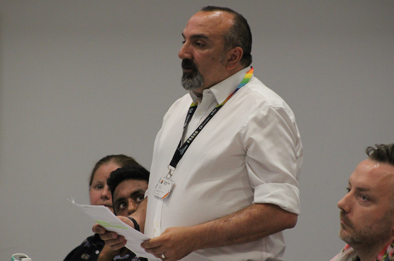 Older LGBT+ residents feel isolated, Town Hall is warned Pierluigi Vullo camdenpride 2019-07-16 at 16.34.15