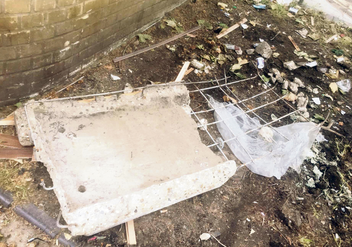 concrete dumped in KentishTown