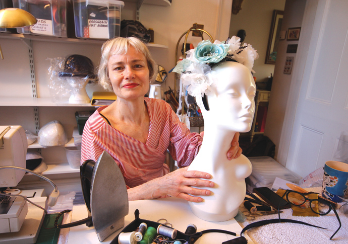 Green is the new black! Barnsbury hat-maker teaches tricks of ‘clothes for life’ Dorit Young_hatmaker