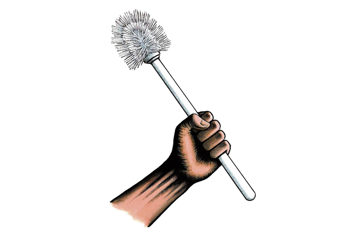 John Sadler Toilet Brush cartoon