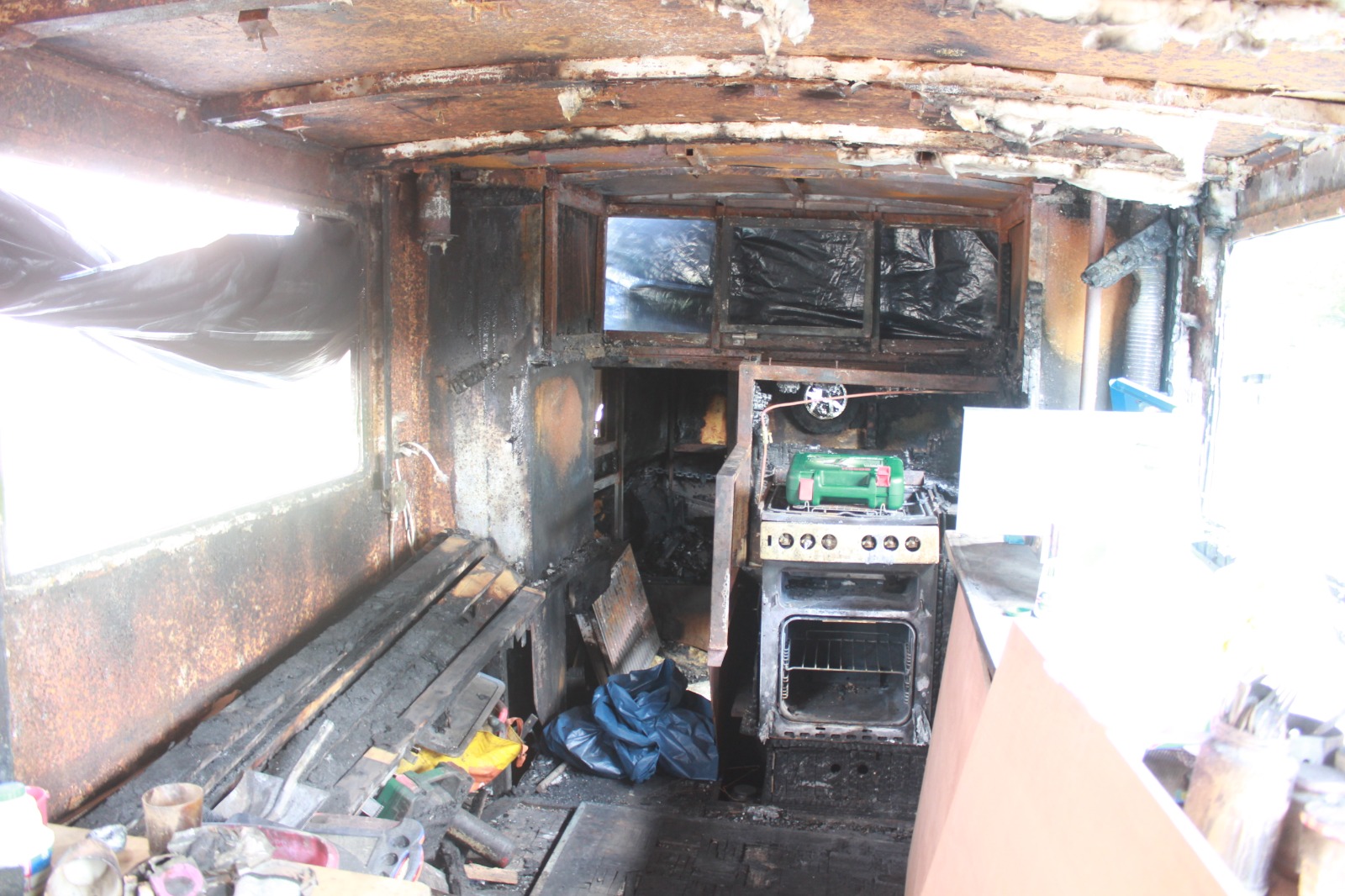 Damage in the boat