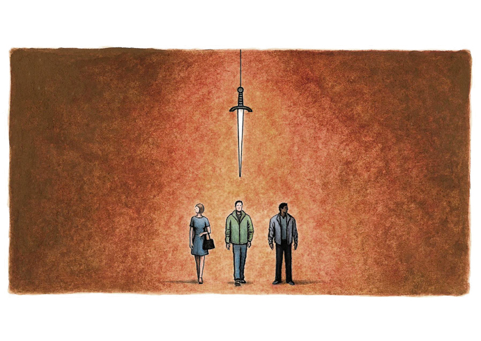 John Sadler - Sword of Damocles cartoon