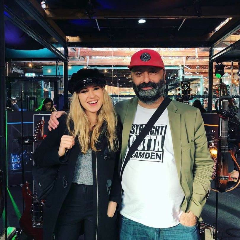 Andy with singer Amy Vix. ‘Above all, this is a music festival… but people are aware of what it’s about’