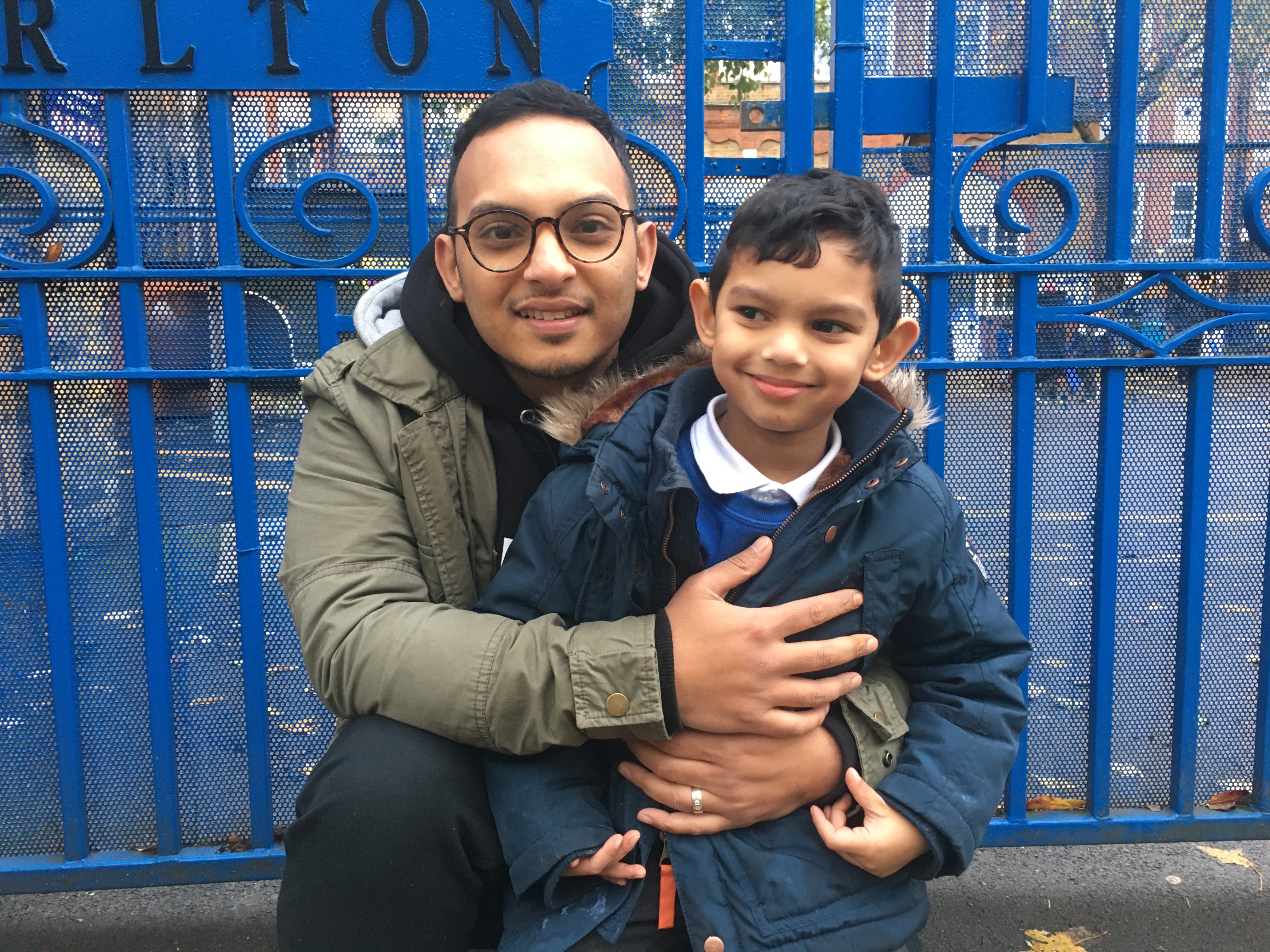 Parents deliver clear message to the Town Hall: Carlton Primary School must stay OPEN Former pupil Kash Faruque with his son
