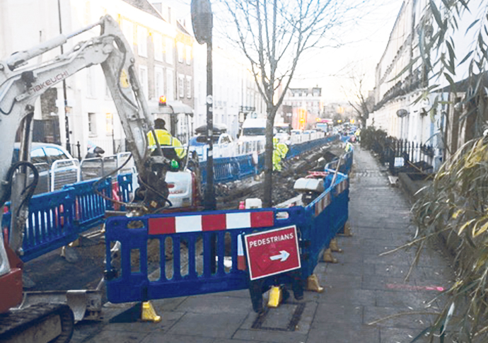 Royal College road works