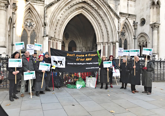 Private firm suing Whittington for £14million was planning NHS land grab, High Court told Whittington_High Court protest