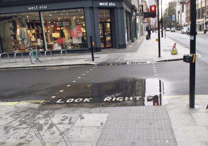 Tottenham Court Road-puddles