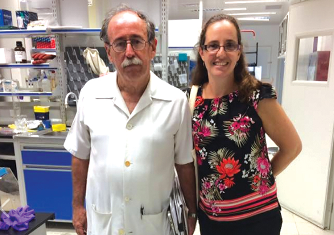 Helen Waffe with Dr Agustin Lage Davila