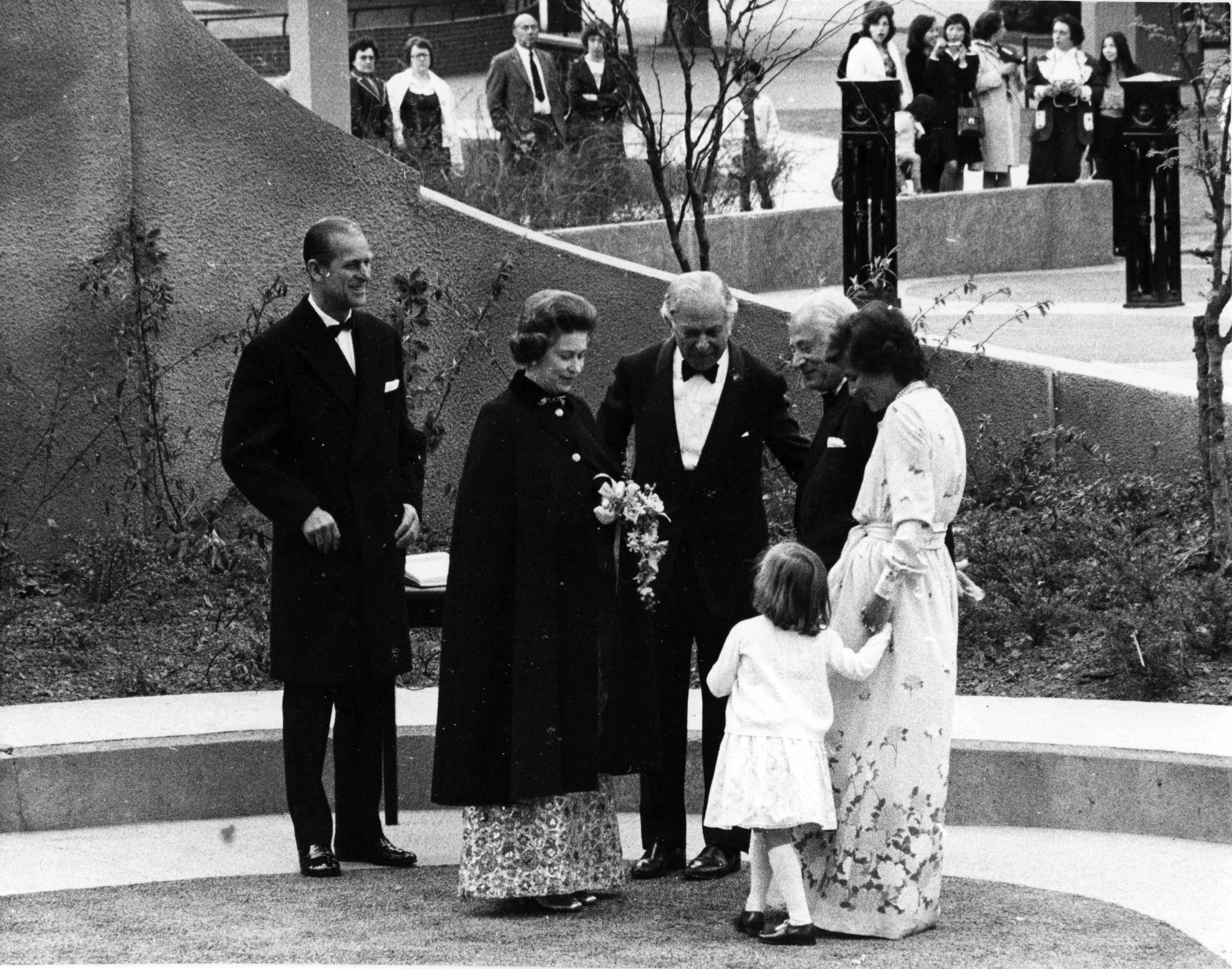 Locked down London Zoo marks anniversary with release of historic photographs 1976 - Queen Elizabeth opening the New Lion Terraces (c)ZSL