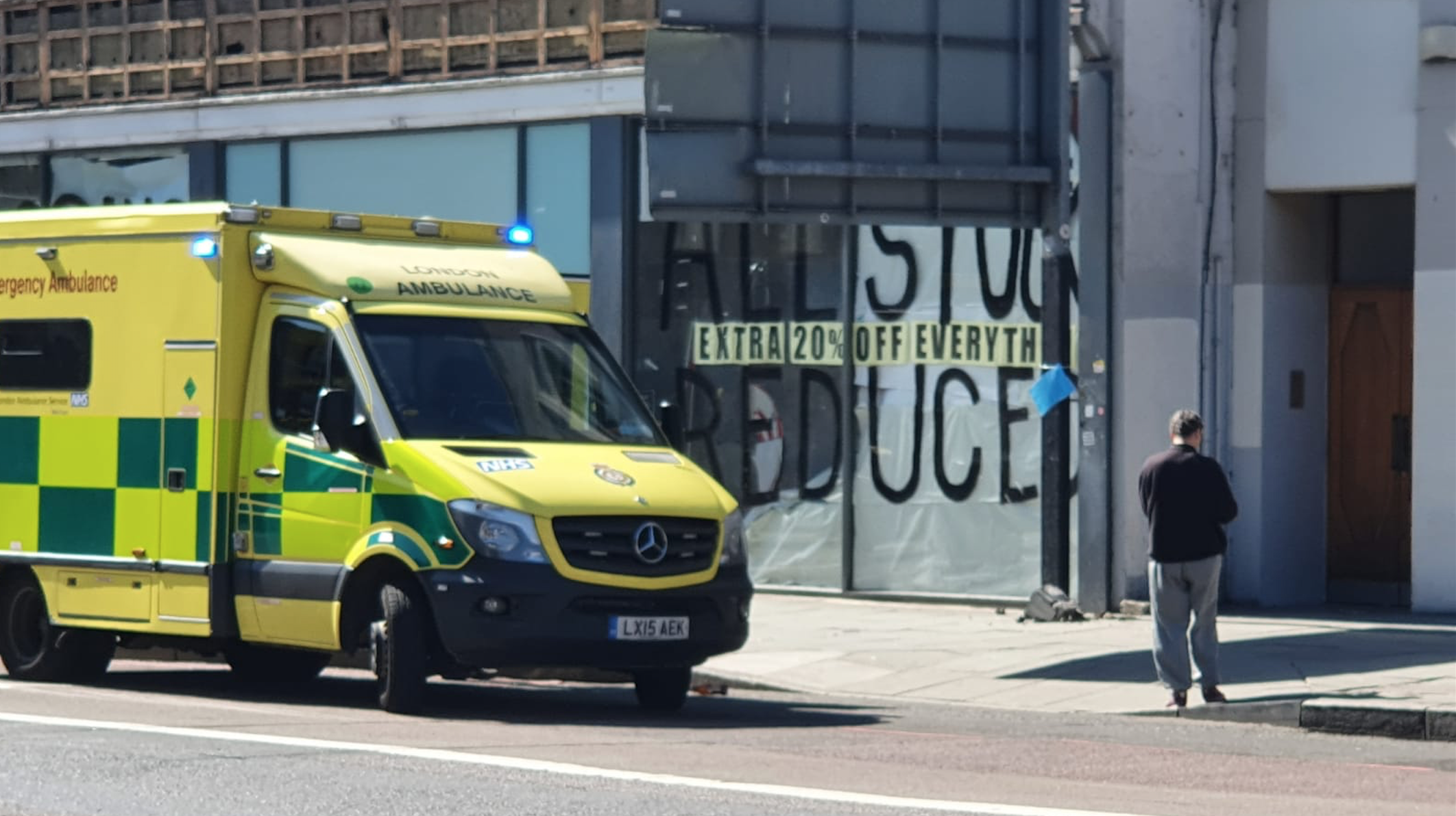 Man taken to hospital after brick ‘fell on his head’ in Camden High Street Sports Direct camden high street