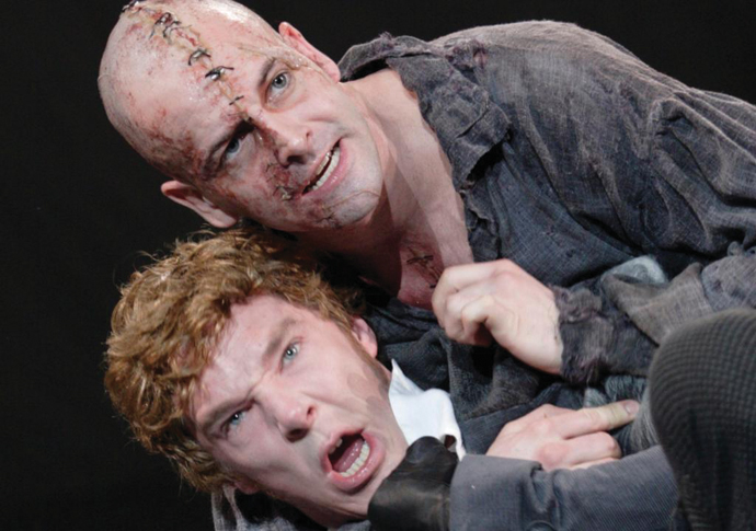Lucy Popescu’s theatre news: Ai Weiwei; Frankenstein; Waiting for the Ship to Sail Jonny Lee Miller (The Creature) Benedict Cumberbatch (Victor Frankenstein)_photo catherine-ashmore