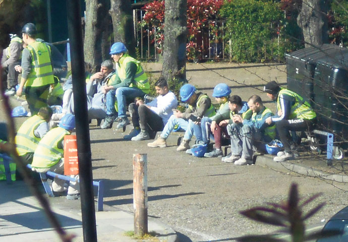 Workers in Belmont Street
