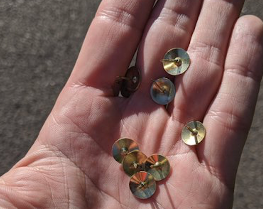 Cyclists targeted with pins and tacks during lockdown tacks