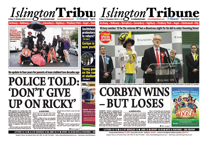 Islington Tribune wins newspaper of the year regional press award Oscar tribune
