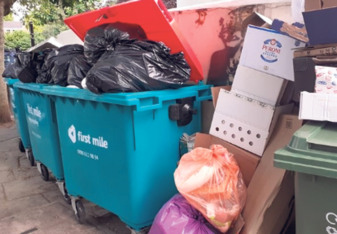 Belsize Streatery rubbish