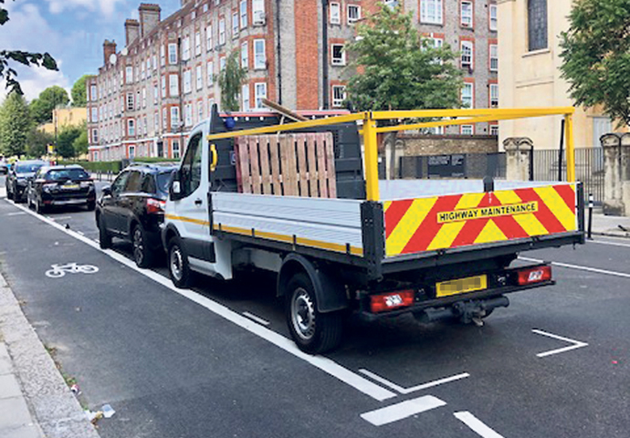 Highway contractor truck