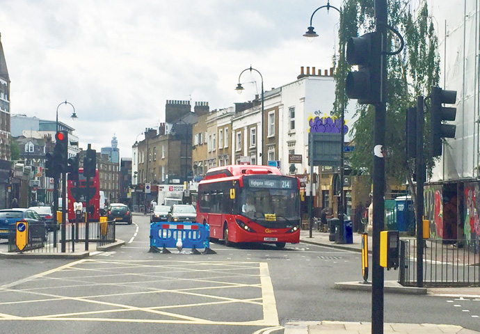 Kentish Town Road_blocked lane