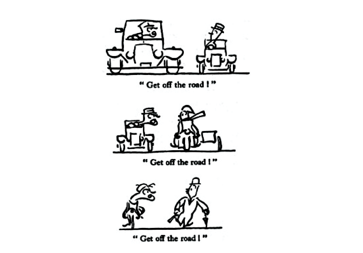 Get off the road! Fougasse cartoon detail