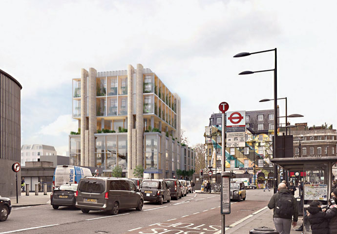 Belgrove House development in Euston Road