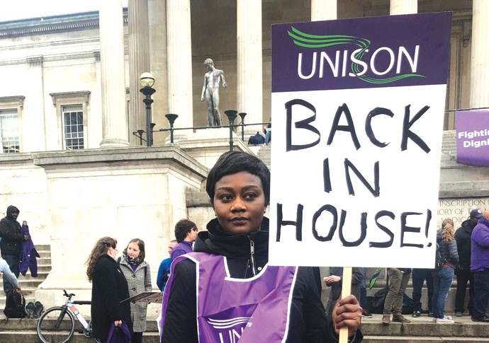 Cleaner protest