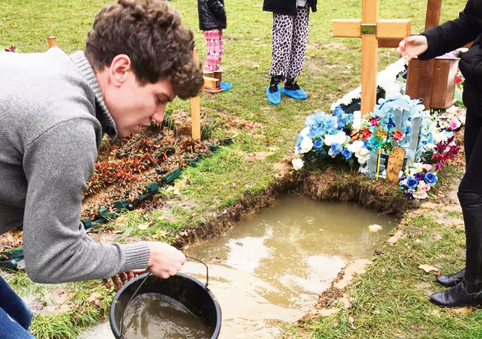 Flooded graves