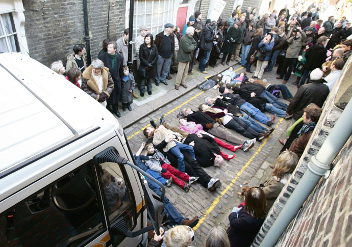 PROTEST ON LITTLE GREEN STREET (x)