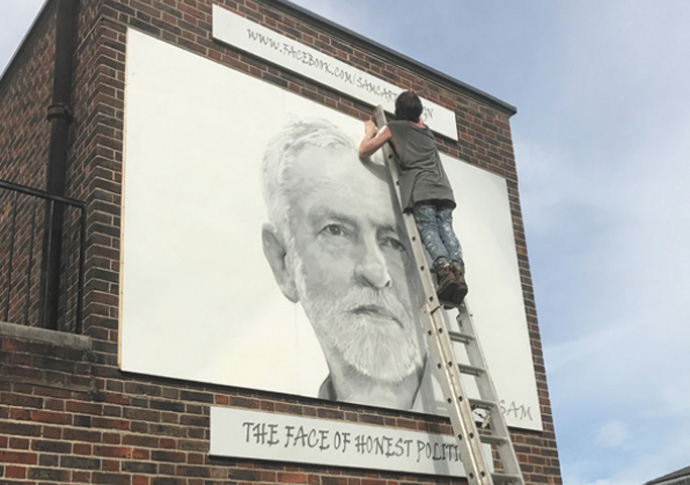 corbyn pub mural