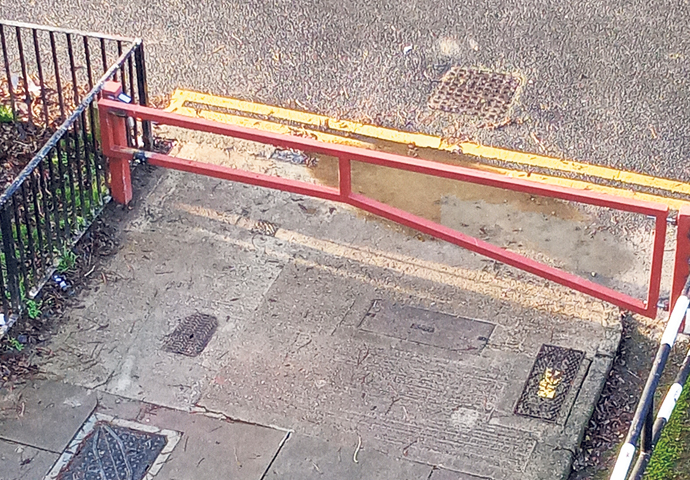 Barrier to Broxwood Way estate
