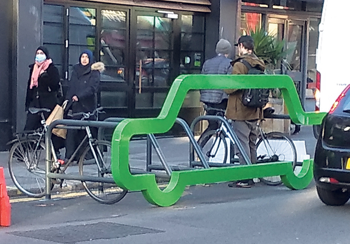 Bike stand in Kentish Town Road