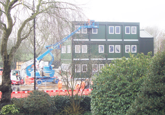 HS2 site office in Regent's Park
