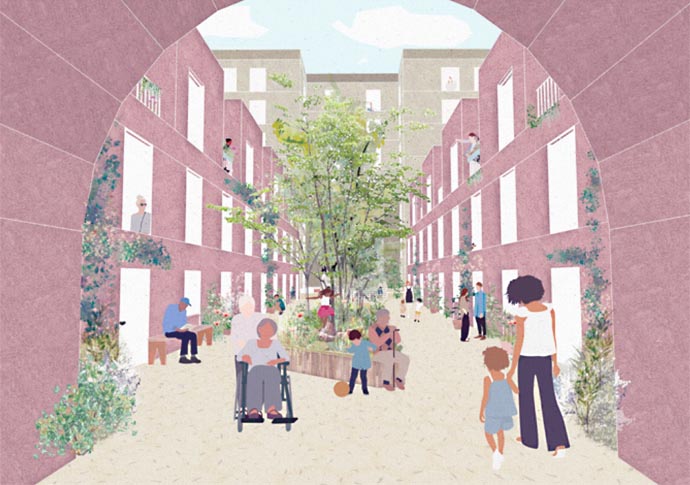 Barnsbury estate artist impression