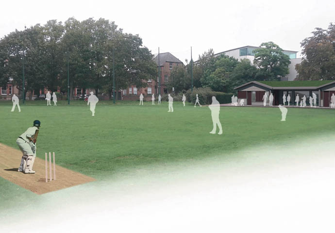 Wray Crescent park_new cricket pitch and pavilion