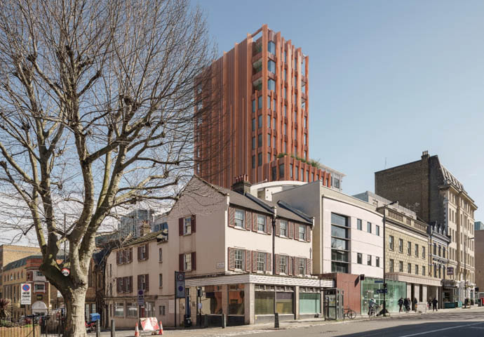 330 Gray's Inn Road tower_from Britannia Street