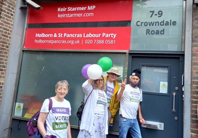 Make Votes Matter activists