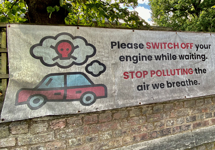 Time to cut the pollution Pollution banner