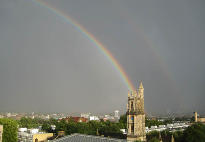 A rainbow over St Martin’s Rainbow over St Martin's Church