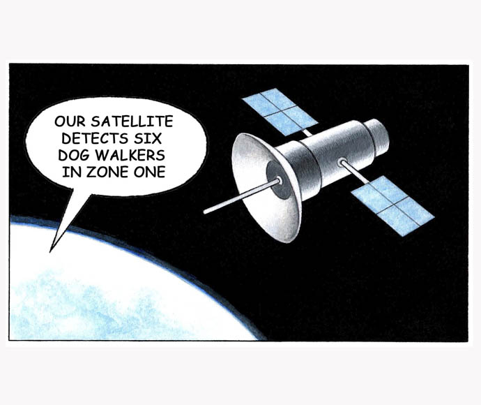 Spy Satellite Cartoon
