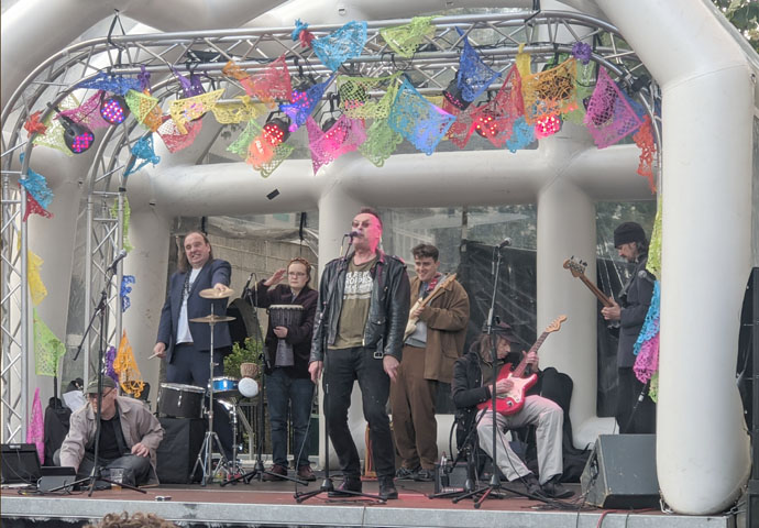 AMM All-Stars onstage at Dia de Muertas. Photo by Esther Leslie