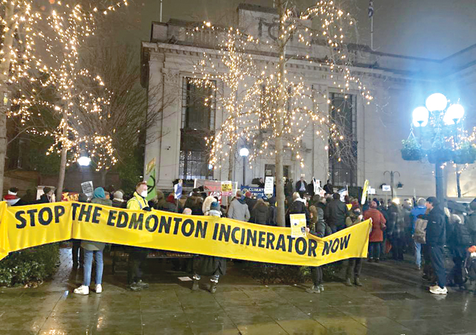 Anger as Town Hall backs new waste-burning facility Edmonton incinerator protest at town hall