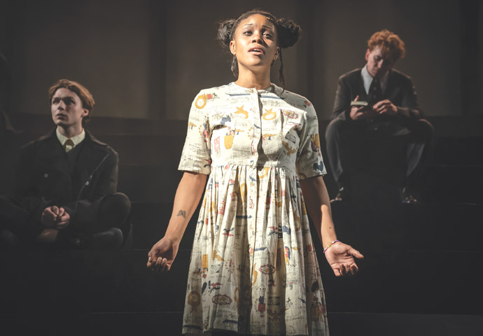 Spring Awakening Stuart Thompson Amara Okereke and Laurie Kynaston Photo Marc Brenner
