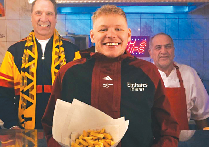 Aaron Ramsdale stars in new ad for Fish Inn Chips Bar as part of