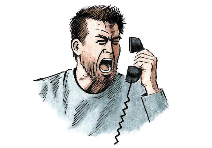 Phone Queue Cartoon_johnsaderillustration.com