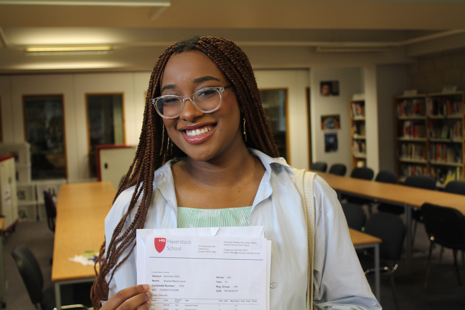 Haverstock School records best ever A-level results Shanai Leurs