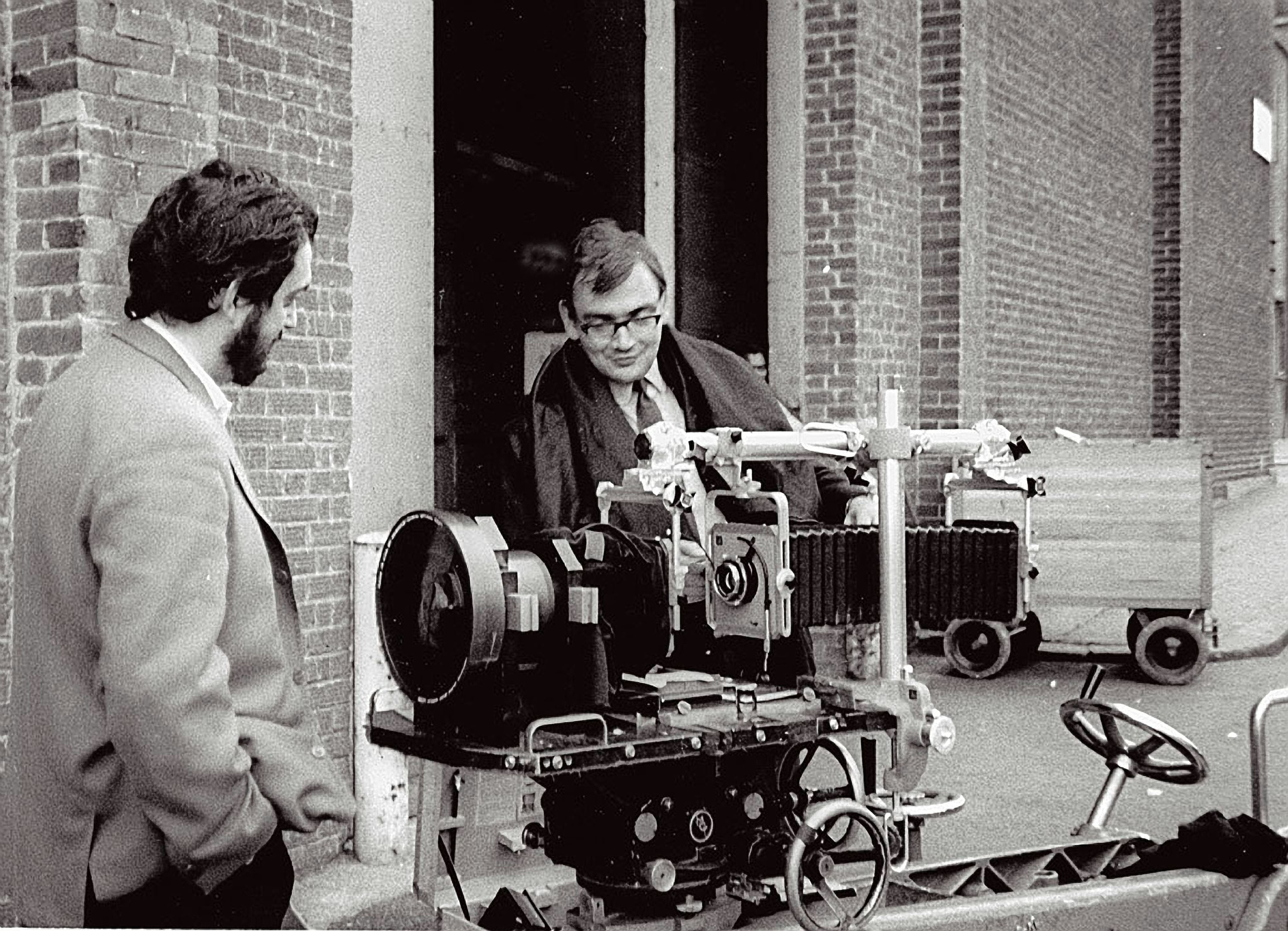 2001 Stanley Kubrick and Malcolm Kafetz with the fisheye rig P