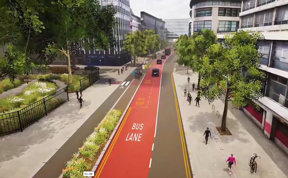 Campaigners welcome safer routes for cycling through Holborn CREDIT Camden Council