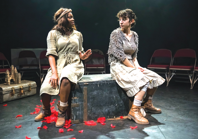 Review: A Sudden Violent Burst of Rain, at Gate Theatre/26 Crowndale Princess Khumalo and Sara Hazemi_photo Craig Fuller