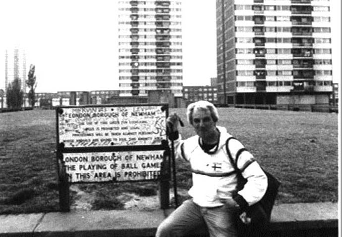Sam Webb outside Lakanal House 1